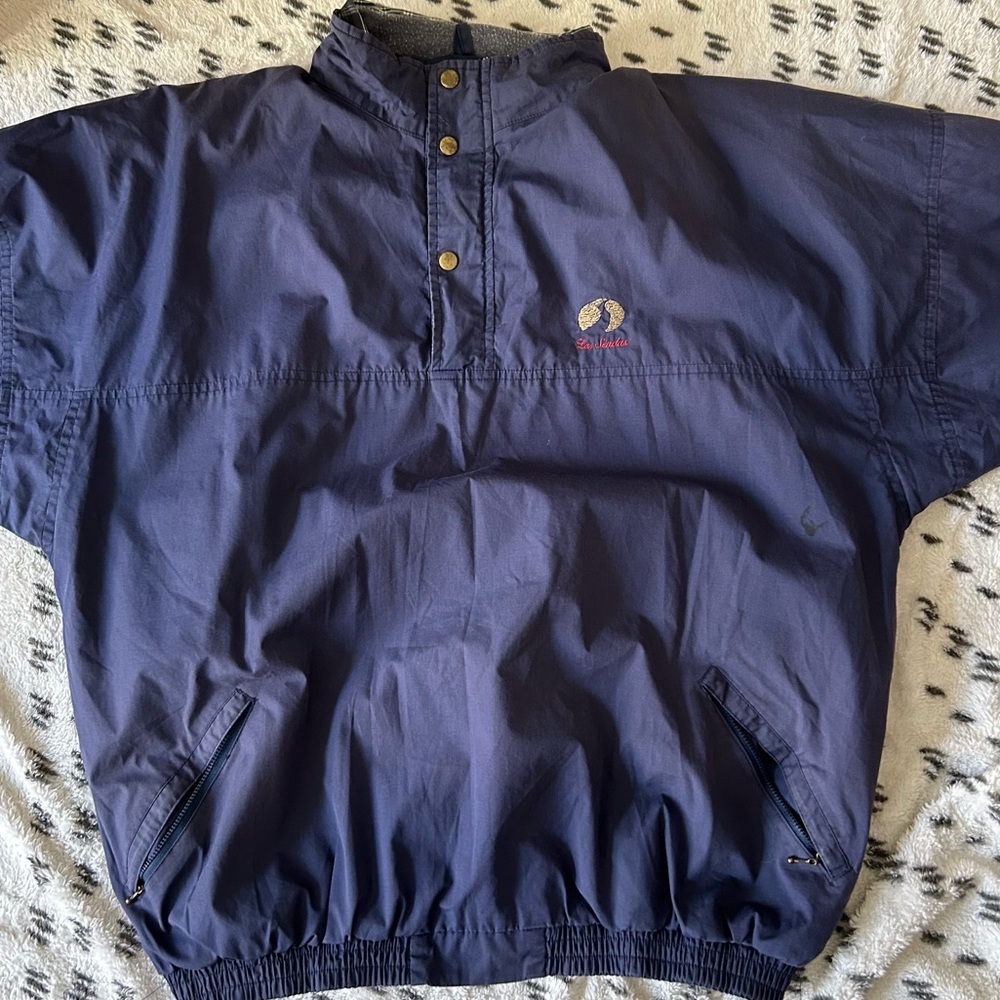 Used XXL 2-Under Golfwear Navy Blue Nylon Pullover